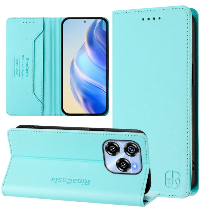RC01 Dual-Folded Magnetic Suction RFID Leather Phone Case, For Oukitel C50, For Oukitel C37, For Oukitel C51