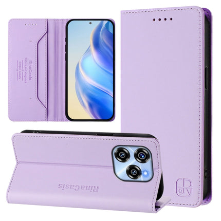 RC01 Dual-Folded Magnetic Suction RFID Leather Phone Case, For Oukitel C50, For Oukitel C37, For Oukitel C51