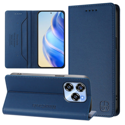 RC01 Dual-Folded Magnetic Suction RFID Leather Phone Case, For Oukitel C50, For Oukitel C37, For Oukitel C51