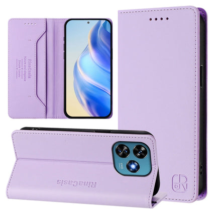 RC01 Dual-Folded Magnetic Suction RFID Leather Phone Case, For Oukitel C50, For Oukitel C37, For Oukitel C51