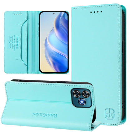 RC01 Dual-Folded Magnetic Suction RFID Leather Phone Case, For Oukitel C59 / C59 Pro, For Oukitel C57 / C57S / C57 Pro, For Oukitel C53