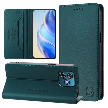 RC01 Dual-Folded Magnetic Suction RFID Leather Phone Case, For Oukitel C59 / C59 Pro, For Oukitel C57 / C57S / C57 Pro, For Oukitel C53
