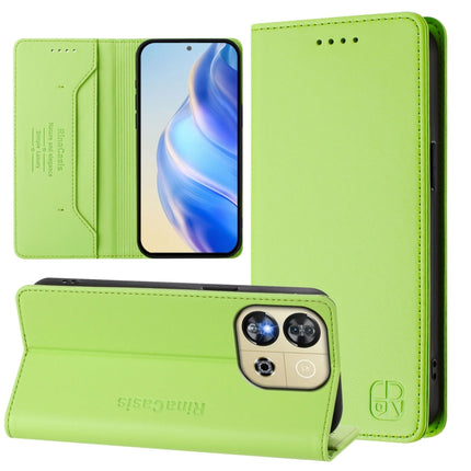 RC01 Dual-Folded Magnetic Suction RFID Leather Phone Case, For Oukitel C59 / C59 Pro, For Oukitel C57 / C57S / C57 Pro, For Oukitel C53