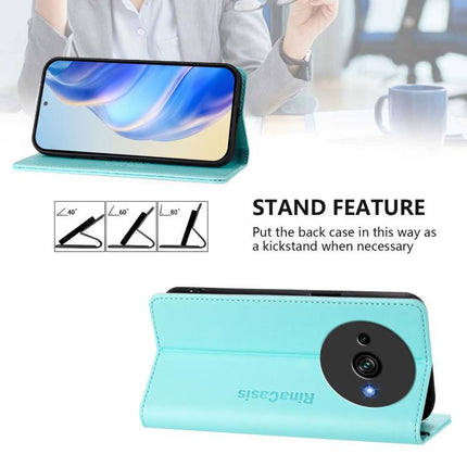 RC01 Dual-Folded Magnetic Suction RFID Leather Phone Case, For Oukitel C59 / C59 Pro, For Oukitel C57 / C57S / C57 Pro, For Oukitel C53