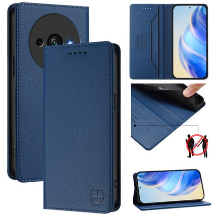 RC01 Dual-Folded Magnetic Suction RFID Leather Phone Case, For Oukitel C59 / C59 Pro, For Oukitel C57 / C57S / C57 Pro, For Oukitel C53