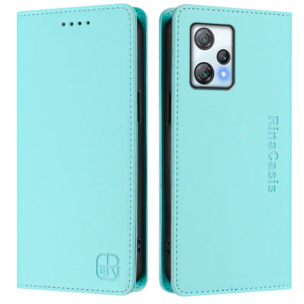 RC01 Dual-Folded Magnetic Suction RFID Leather Phone Case, For Blackview A53