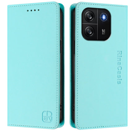 RC01 Dual-Folded Magnetic Suction RFID Leather Phone Case, For Blackview Wave 6C, For Blackview Shark 8 / Oscal Tiger 12, For Blackview A52 / A52 Pro