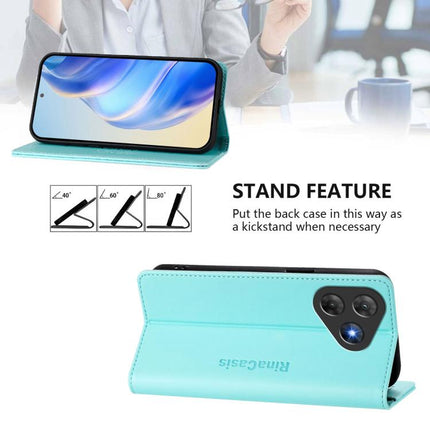 RC01 Dual-Folded Magnetic Suction RFID Leather Phone Case, For Blackview Oscal Flat 2 / 2C, For Blackview Oscal Modern 8 / Color 8, For Blackview Oscal Flat 1C