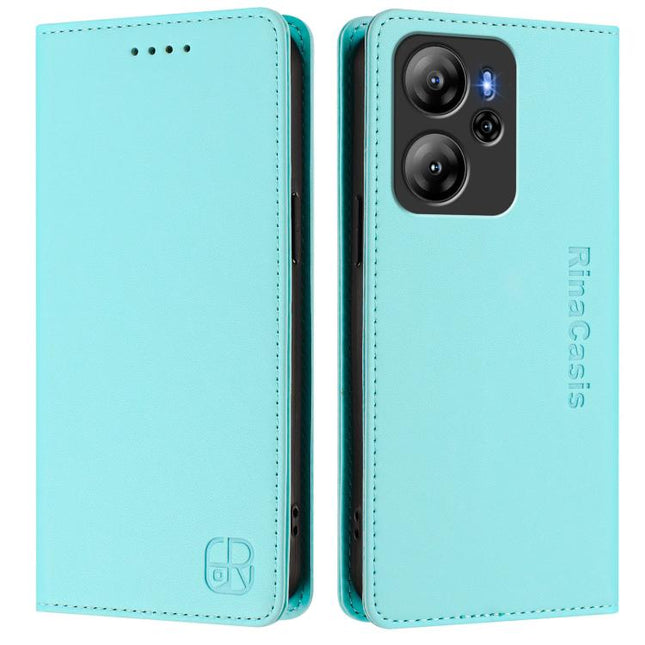 RC01 Dual-Folded Magnetic Suction RFID Leather Phone Case, For Blackview Oscal Tiger 13, For Blackview Shark 9, For Blackview Wave 8C