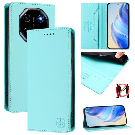 RC01 Dual-Folded Magnetic Suction RFID Leather Phone Case, For Blackview WAVE 7C, For Blackview WAVE 10, For Blackview Shark 6