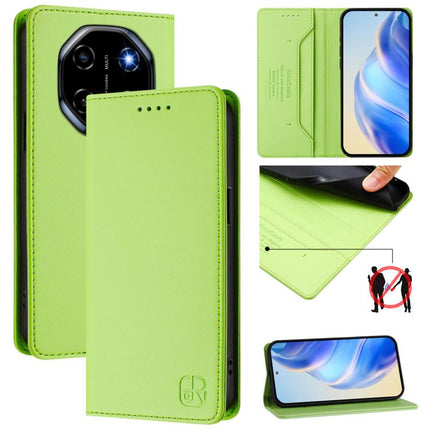 RC01 Dual-Folded Magnetic Suction RFID Leather Phone Case, For Blackview WAVE 7C, For Blackview WAVE 10, For Blackview Shark 6