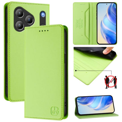 RC01 Dual-Folded Magnetic Suction RFID Leather Phone Case, For Blackview WAVE 7C, For Blackview WAVE 10, For Blackview Shark 6