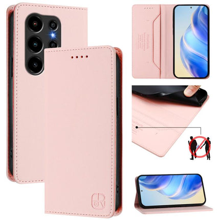 RC01 Dual-Folded Magnetic Suction RFID Leather Phone Case, For Blackview WAVE 7C, For Blackview WAVE 10, For Blackview Shark 6