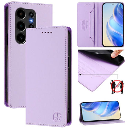RC01 Dual-Folded Magnetic Suction RFID Leather Phone Case, For Blackview WAVE 7C, For Blackview WAVE 10, For Blackview Shark 6