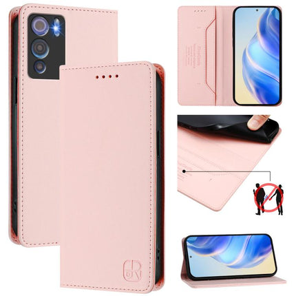 RC01 Dual-Folded Magnetic Suction RFID Leather Phone Case, For Doogee Note 56 / Note 56 Pro, For Doogee N60 Pro, For Doogee Note 59 / Note 59 Pro