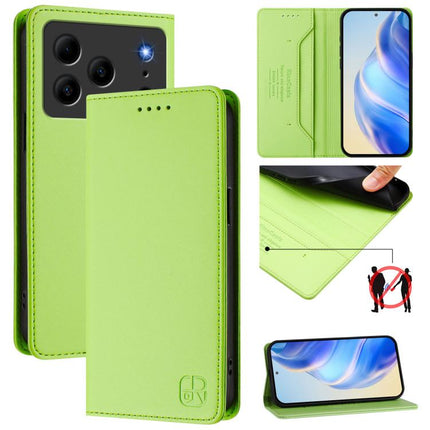 RC01 Dual-Folded Magnetic Suction RFID Leather Phone Case, For Doogee Note 56 / Note 56 Pro, For Doogee N60 Pro, For Doogee Note 59 / Note 59 Pro