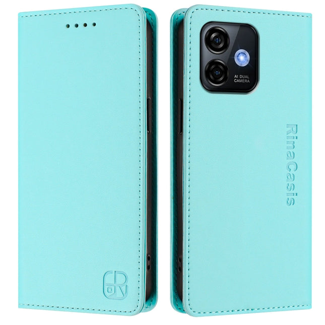 RC01 Dual-Folded Magnetic Suction RFID Leather Phone Case, For Ulefone Note 16 Pro, For Ulefone Note 14