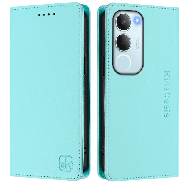 RC01 Dual-Folded Magnetic Suction RFID Leather Phone Case, For vivo Y19s 4G Global, For vivo X200, For vivo X200 Pro mini