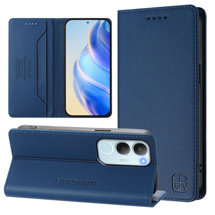 RC01 Dual-Folded Magnetic Suction RFID Leather Phone Case, For vivo Y19s 4G Global, For vivo X200, For vivo X200 Pro mini
