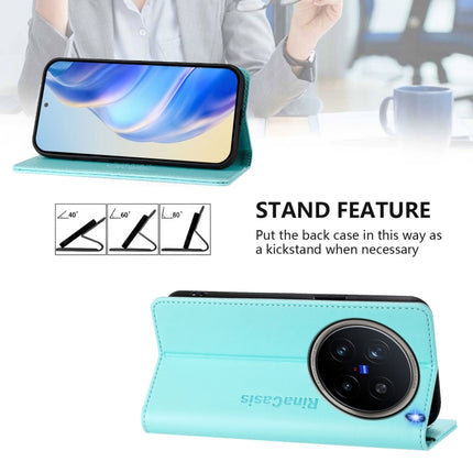 RC01 Dual-Folded Magnetic Suction RFID Leather Phone Case, For vivo X200 Pro, For vivo V40 Lite 5G IDN, For vivo V40e 5G India / iQOO Z9s 5G