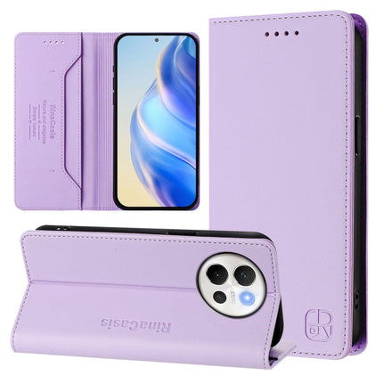 RC01 Dual-Folded Magnetic Suction RFID Leather Phone Case, For vivo V40 Lite 5G / V30e 5G Global, For vivo S19, For vivo Y28 4G