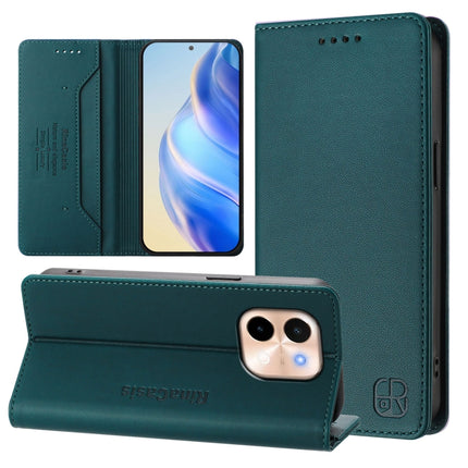 RC01 Dual-Folded Magnetic Suction RFID Leather Phone Case, For vivo V40 Lite 5G / V30e 5G Global, For vivo S19, For vivo Y28 4G