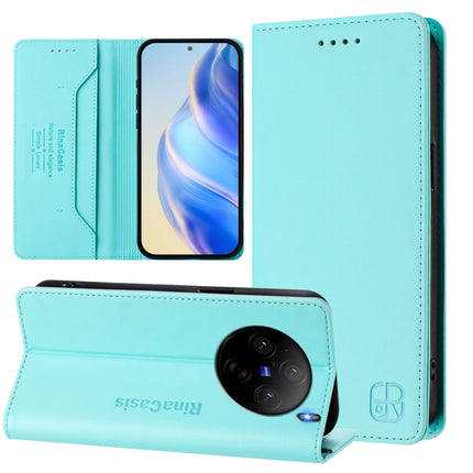 RC01 Dual-Folded Magnetic Suction RFID Leather Phone Case, For vivo X100s 5G, For vivo Y03 4G Global / Y18 4G, For vivo Y38 5G / Y200i / T3x Global