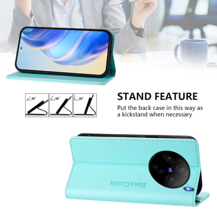 RC01 Dual-Folded Magnetic Suction RFID Leather Phone Case, For vivo X100s 5G, For vivo Y03 4G Global / Y18 4G, For vivo Y38 5G / Y200i / T3x Global