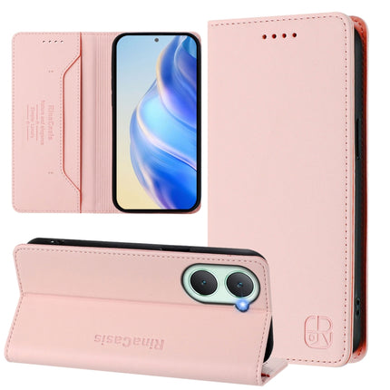 RC01 Dual-Folded Magnetic Suction RFID Leather Phone Case, For vivo X100s 5G, For vivo Y03 4G Global / Y18 4G, For vivo Y38 5G / Y200i / T3x Global