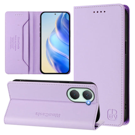 RC01 Dual-Folded Magnetic Suction RFID Leather Phone Case, For vivo X100s 5G, For vivo Y03 4G Global / Y18 4G, For vivo Y38 5G / Y200i / T3x Global