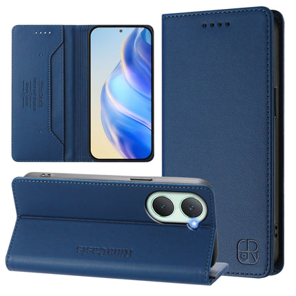 RC01 Dual-Folded Magnetic Suction RFID Leather Phone Case, For vivo X100s 5G, For vivo Y03 4G Global / Y18 4G, For vivo Y38 5G / Y200i / T3x Global