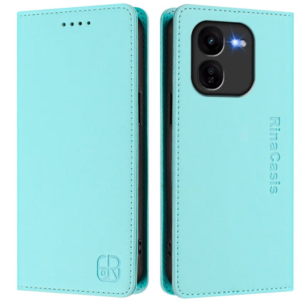 RC01 Dual-Folded Magnetic Suction RFID Leather Phone Case, For vivo iQOO Z9x, For vivo iQOO Z9 5G / Z9 Turbo 5G, For vivo Y100 5G IDN / Y200e 5G