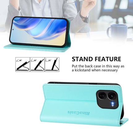 RC01 Dual-Folded Magnetic Suction RFID Leather Phone Case, For vivo iQOO Z9x, For vivo iQOO Z9 5G / Z9 Turbo 5G, For vivo Y100 5G IDN / Y200e 5G