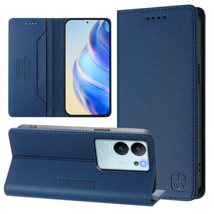 RC01 Dual-Folded Magnetic Suction RFID Leather Phone Case, For vivo V30 5G / V30 Pro Global, For vivo V29e 5G / Y200 5G Global, For vivo V29 5G Global / V29 Pro