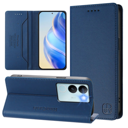 RC01 Dual-Folded Magnetic Suction RFID Leather Phone Case, For vivo V30 5G / V30 Pro Global, For vivo V29e 5G / Y200 5G Global, For vivo V29 5G Global / V29 Pro