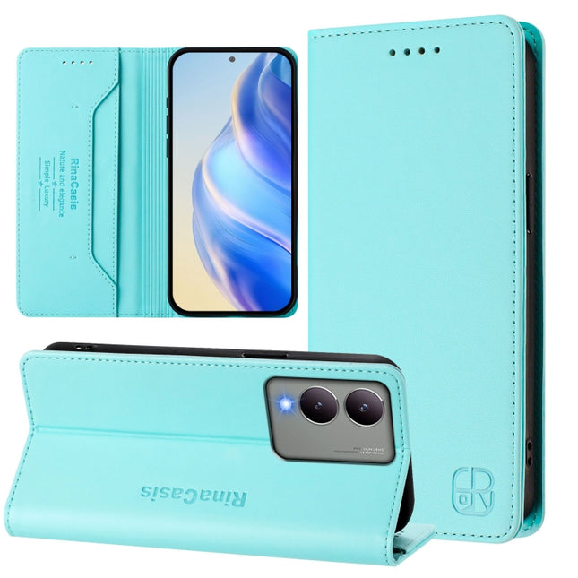 RC01 Dual-Folded Magnetic Suction RFID Leather Phone Case, For vivo Y17s 4G Global / 5G India, For vivo Y02A 4G / Y02 4G / Y11 2023, For vivo Y36 4G / 5G Global