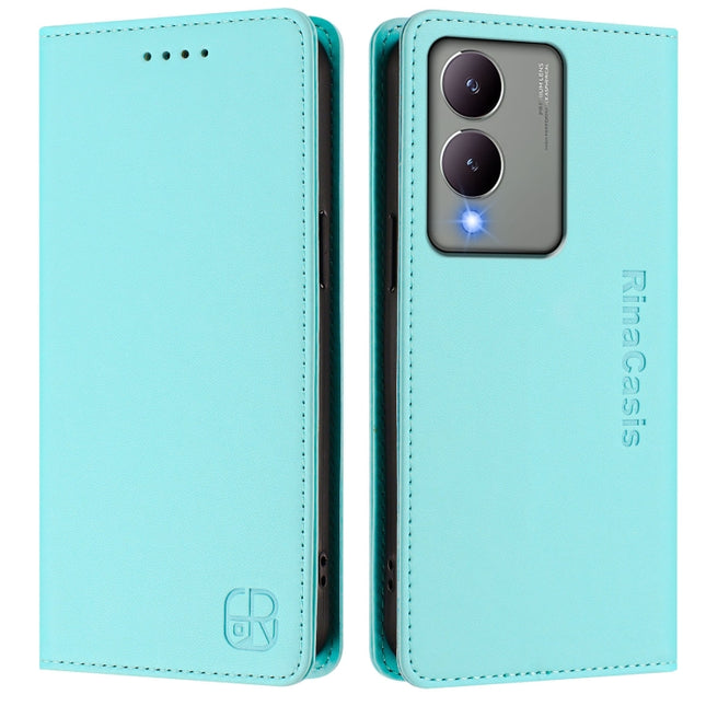 RC01 Dual-Folded Magnetic Suction RFID Leather Phone Case, For vivo Y17s 4G Global / 5G India, For vivo Y02A 4G / Y02 4G / Y11 2023, For vivo Y36 4G / 5G Global