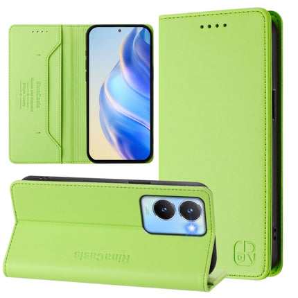 RC01 Dual-Folded Magnetic Suction RFID Leather Phone Case, For vivo Y78+ 5G / Y78 5G Global, For vivo Y56 5G / Y16 / Y02s 4G Global, For vivo Y100 5G Global