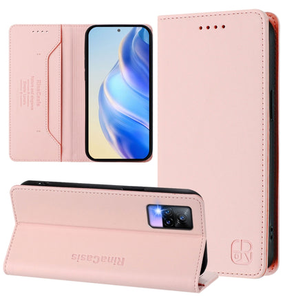RC01 Dual-Folded Magnetic Suction RFID Leather Phone Case, For vivo Y76 5G, For vivo V20 / V21e 4G / Y73 2021, For vivo Y31 4G 2021 India / Y53s