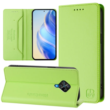 RC01 Dual-Folded Magnetic Suction RFID Leather Phone Case, For vivo Y76 5G, For vivo V20 / V21e 4G / Y73 2021, For vivo Y31 4G 2021 India / Y53s