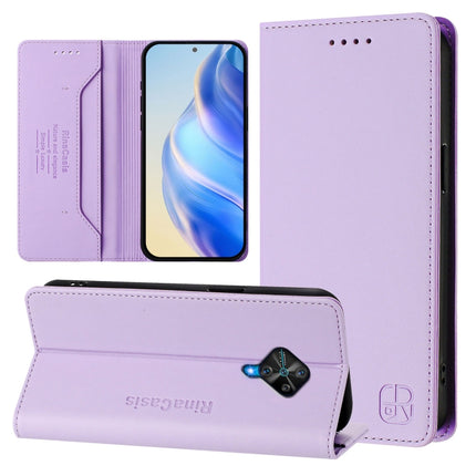RC01 Dual-Folded Magnetic Suction RFID Leather Phone Case, For vivo Y76 5G, For vivo V20 / V21e 4G / Y73 2021, For vivo Y31 4G 2021 India / Y53s