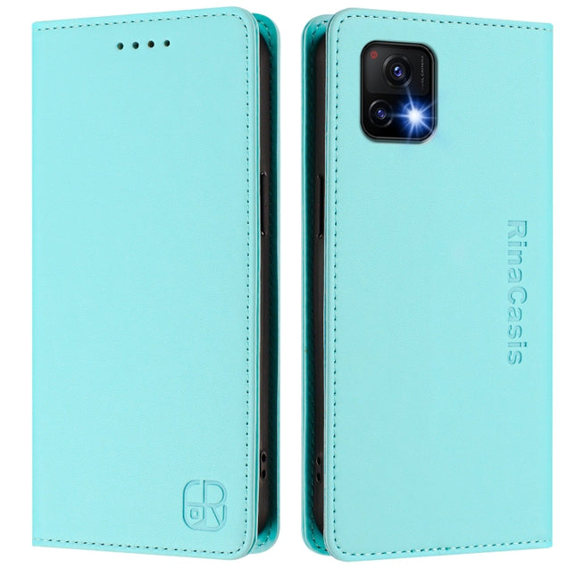 RC01 Dual-Folded Magnetic Suction RFID Leather Phone Case, For vivo Y52s 5G / Y72 5G India, For vivo Y30 4G Global, For vivo Y27 4G 2023 Global