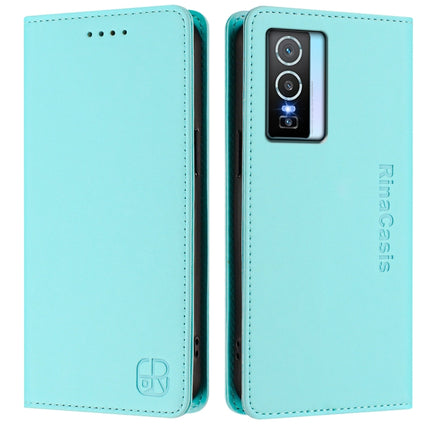 RC01 Dual-Folded Magnetic Suction RFID Leather Phone Case, For vivo Y76 5G, For vivo V20 / V21e 4G / Y73 2021, For vivo Y31 4G 2021 India / Y53s