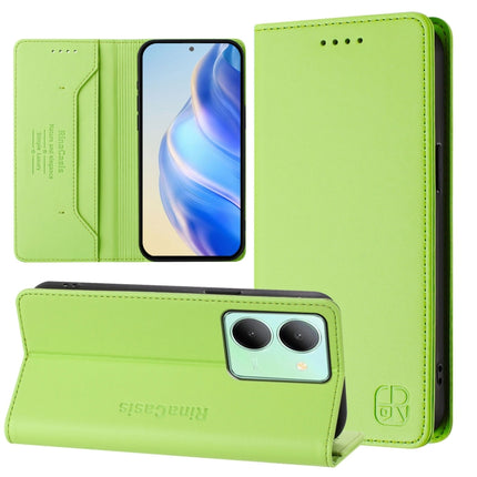 RC01 Dual-Folded Magnetic Suction RFID Leather Phone Case, For vivo Y17s 4G Global / 5G India, For vivo Y02A 4G / Y02 4G / Y11 2023, For vivo Y36 4G / 5G Global