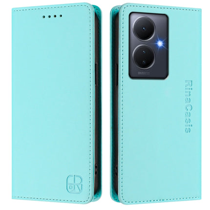 RC01 Dual-Folded Magnetic Suction RFID Leather Phone Case, For vivo Y78+ 5G / Y78 5G Global, For vivo Y56 5G / Y16 / Y02s 4G Global, For vivo Y100 5G Global