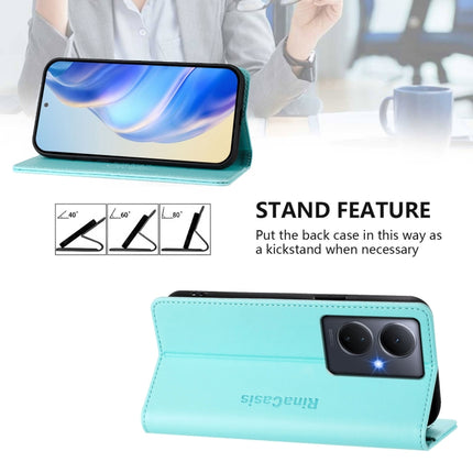 RC01 Dual-Folded Magnetic Suction RFID Leather Phone Case, For vivo Y78+ 5G / Y78 5G Global, For vivo Y56 5G / Y16 / Y02s 4G Global, For vivo Y100 5G Global