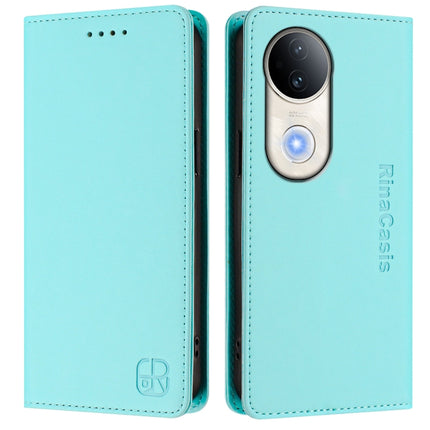 RC01 Dual-Folded Magnetic Suction RFID Leather Phone Case, For vivo S20 5G, For vivo S20 Pro 5G, For vivo Y300 5G