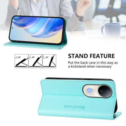 RC01 Dual-Folded Magnetic Suction RFID Leather Phone Case, For vivo S20 5G, For vivo S20 Pro 5G, For vivo Y300 5G