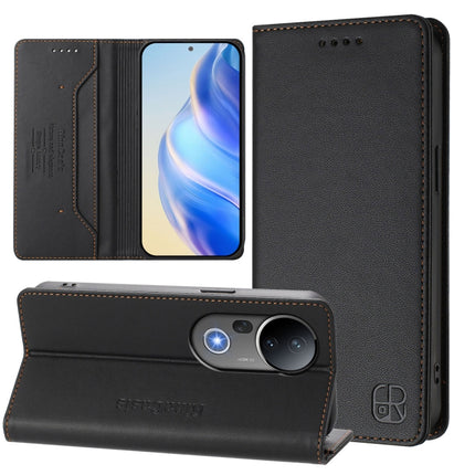 RC01 Dual-Folded Magnetic Suction RFID Leather Phone Case, For vivo S20 5G, For vivo S20 Pro 5G, For vivo Y300 5G