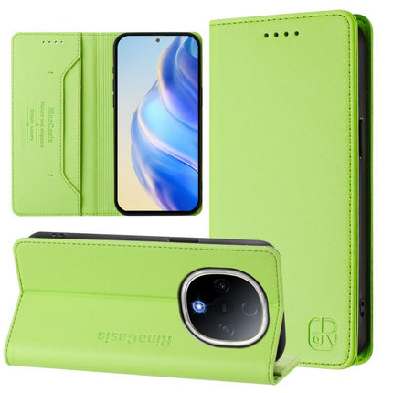 RC01 Dual-Folded Magnetic Suction RFID Leather Phone Case, For vivo S20 5G, For vivo S20 Pro 5G, For vivo Y300 5G